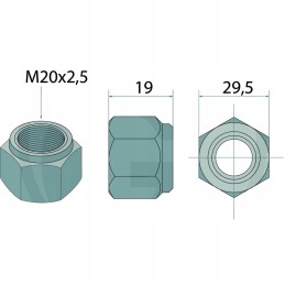 Veržlė m5 m20x2 5 10 9