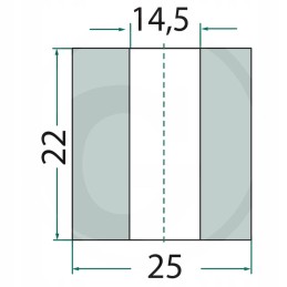 Įvorė 14 5 x 25 x 22 mm mulagas