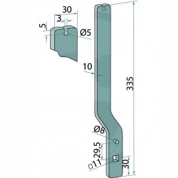 Steketee laikiklis 30 x 10 mm