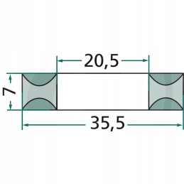 Spyruoklinis atraminis žiedas 20 5 x 35 5 x 7 mm