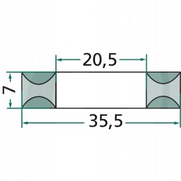 Spyruoklinis atraminis žiedas 20 5 x 35 5 x 7 mm