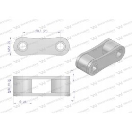 Vidinė ca650f Warynski grandinės grandis oc