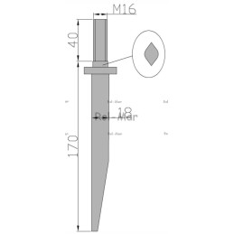 Zab akėčios 16x170 m16 parduodamos už 20