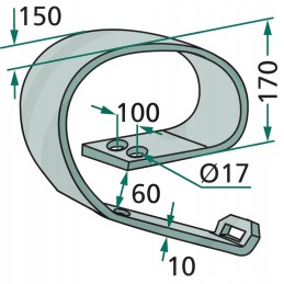 Lapinė spyruoklė 150x10mm