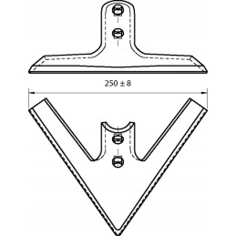 Gesiofoot 250x6 mm 2 skylės