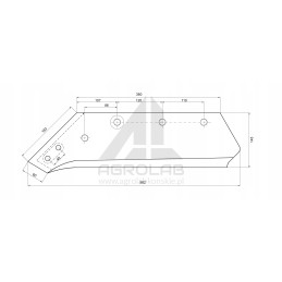 Kairė ašmenys 16 kverneland m14x34ov1