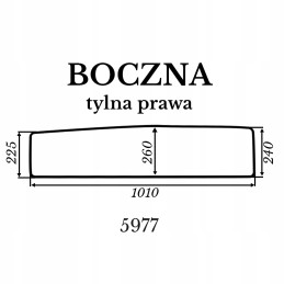 Kubota BX231 galinis dešinės pusės langas