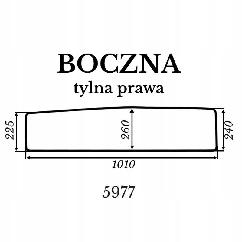 Kubota BX231 galinis dešinės pusės langas