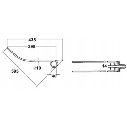 Grėblio noragas originalus Taarup KT6714010094