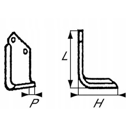 Kairysis frezavimo peilis 180x135x80mm 8mm Howard RB28012