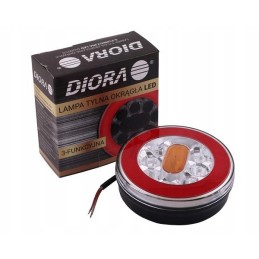 Apvalus kombinuotas galinis žibintas su 3 Dior LED funkcijomis