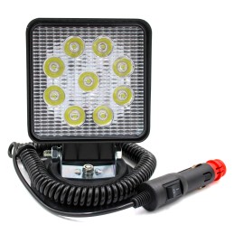 LED darbo lempa su magnetiniu jungikliu