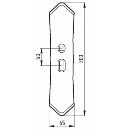 Noragas 300x65x8mm, sustiprintas, 5140a16