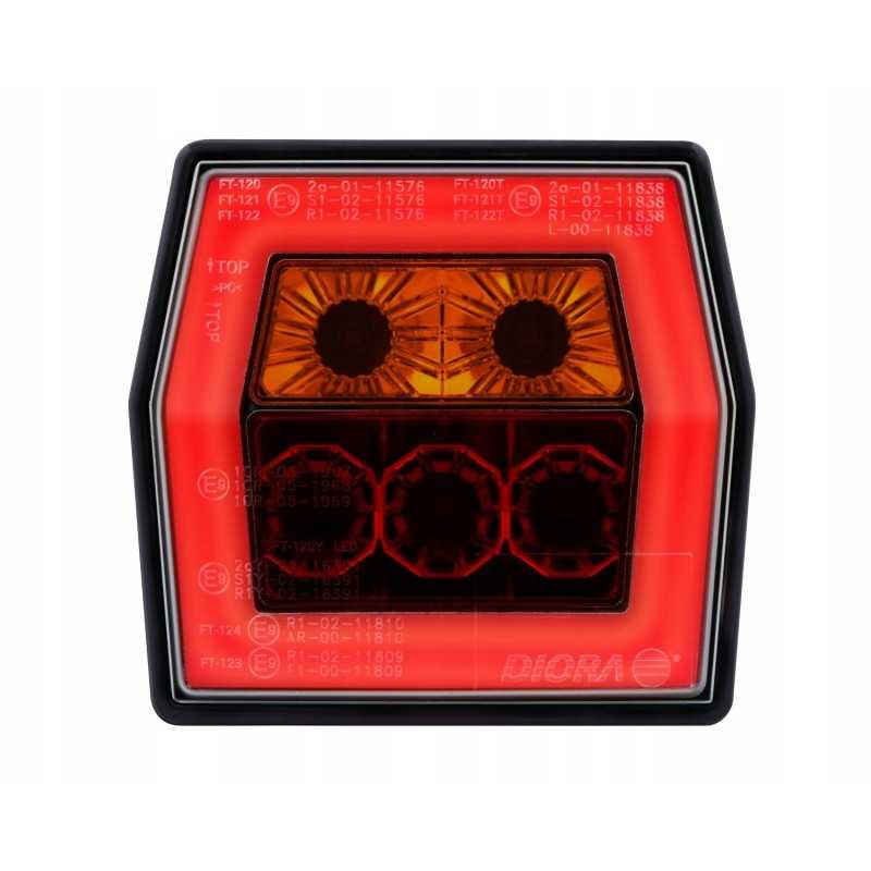 Universalus 3 funkcijų Diora LED galinis žibintas