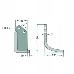 Vairalazdė 180x135 mm dešinė Howard 994881