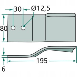 Smulkintuvas 195x80x6 mm szolnoki mulčeris
