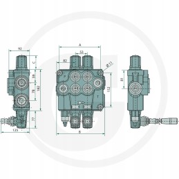 2 sekcijų skirstytuvas 120 l min