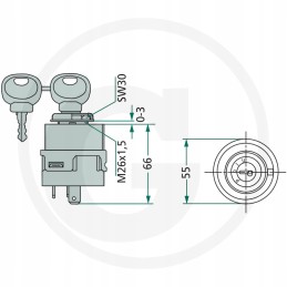 Deutz Fahr uždegimo jungiklis 01179002