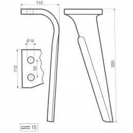 Kverneland aktyviųjų akėčių dantis paliktas E040146 originalus