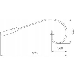 Galinis noragas 32x10x575mm be noragėlių Kverenland 00