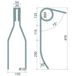 Grandiklio pirštas 470 mm pottingeris 008612370900