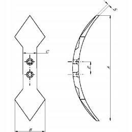 Cp2821 dvigubas širdies noragas la 45 75 mm