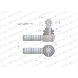 Vairo jungtis 106mm m24x1 5 3475543m91 kar