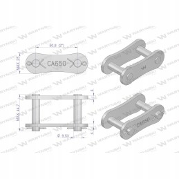 Grandininės spaustuko spyna CA650, 1 sipma ritė, 5 vnt