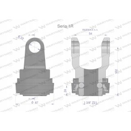 Šakinis krautuvas su žiedu 1 3 8 z21 22x54 CE2020