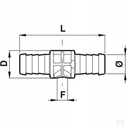 Viengubas žarnos antgalis 13 mm 2 vnt
