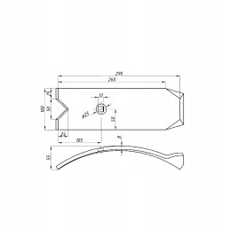Vienos skylės dantų dangtelis Unia boro plienui