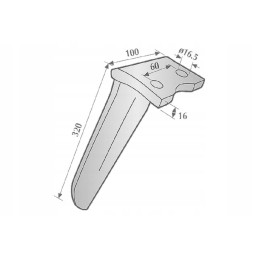 73000185506v dešiniųjų vartinių akėčių ašmenys Howard