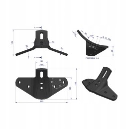 Ražienų kultivatoriaus šoninių plūgų rankena