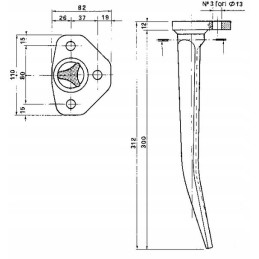 Amazon KE0102 aktyvus galinių akėčių dantis