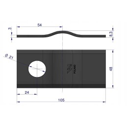 Rotacinės vejapjovės peilis 5036040100 25 vnt