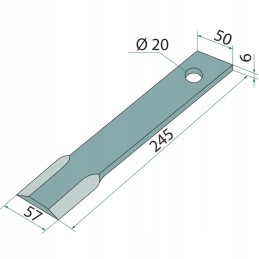 Smulkinimo peilis 245x57x6mm humuso mulčeris 325 92 625
