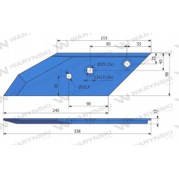 Kairysis plūgo kaltas Lemken boro plienas