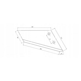 Dešinysis ražienų kultivatoriaus plūgas 240, 2 skylės