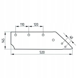 Kverneland 073002 ašmenys 14 colių dešinė