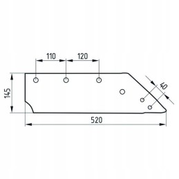 Kverneland 073002 ašmenys 14 colių dešinė