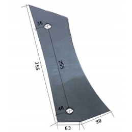 Plūgo lentų prieplauka viršaus dešinėje