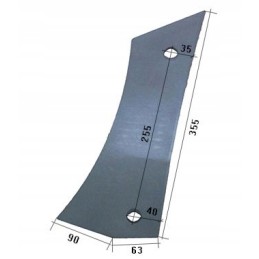 Overum plūgo liejimo plokštės krūtinė, kairėje
