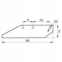 Plūgo dalis 131124 131125 kverneland rau