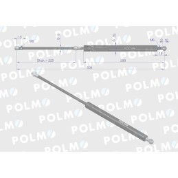 Priekinio galinio lango pavara l max 534mm 44152
