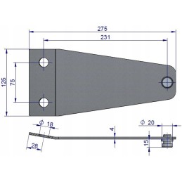 Deutz Pottinger Kverneland vejapjovės peilių laikiklis