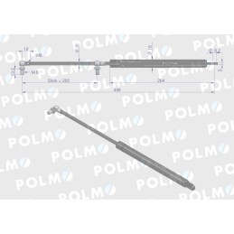 Galinių durų lango pavara l max 498mm 3221531r0