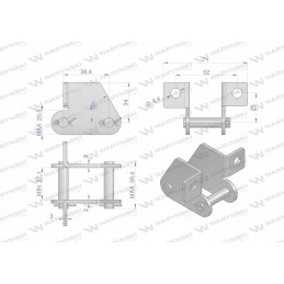 Grandininė spyna su dvipuse jungtimi, 5 vnt