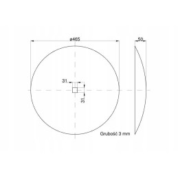 Lygi plokštė, skersmuo 460, skylė 30x30, boro plienas