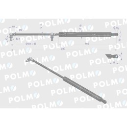 Priekinio stiklo pavara l max 280mm 62546500p ca