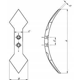 Noragas 440x135x19 mm apverčiamas CP23